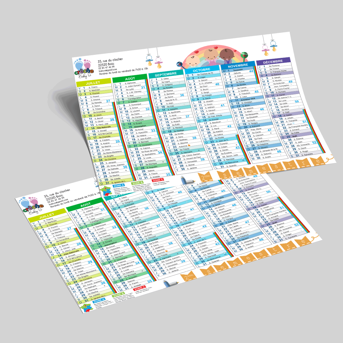 Modèle de calendrier de banque