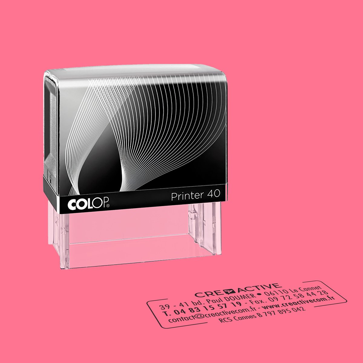 Colop Tampon encreur personnalisable Printer 38 - Noir - 7 lignes